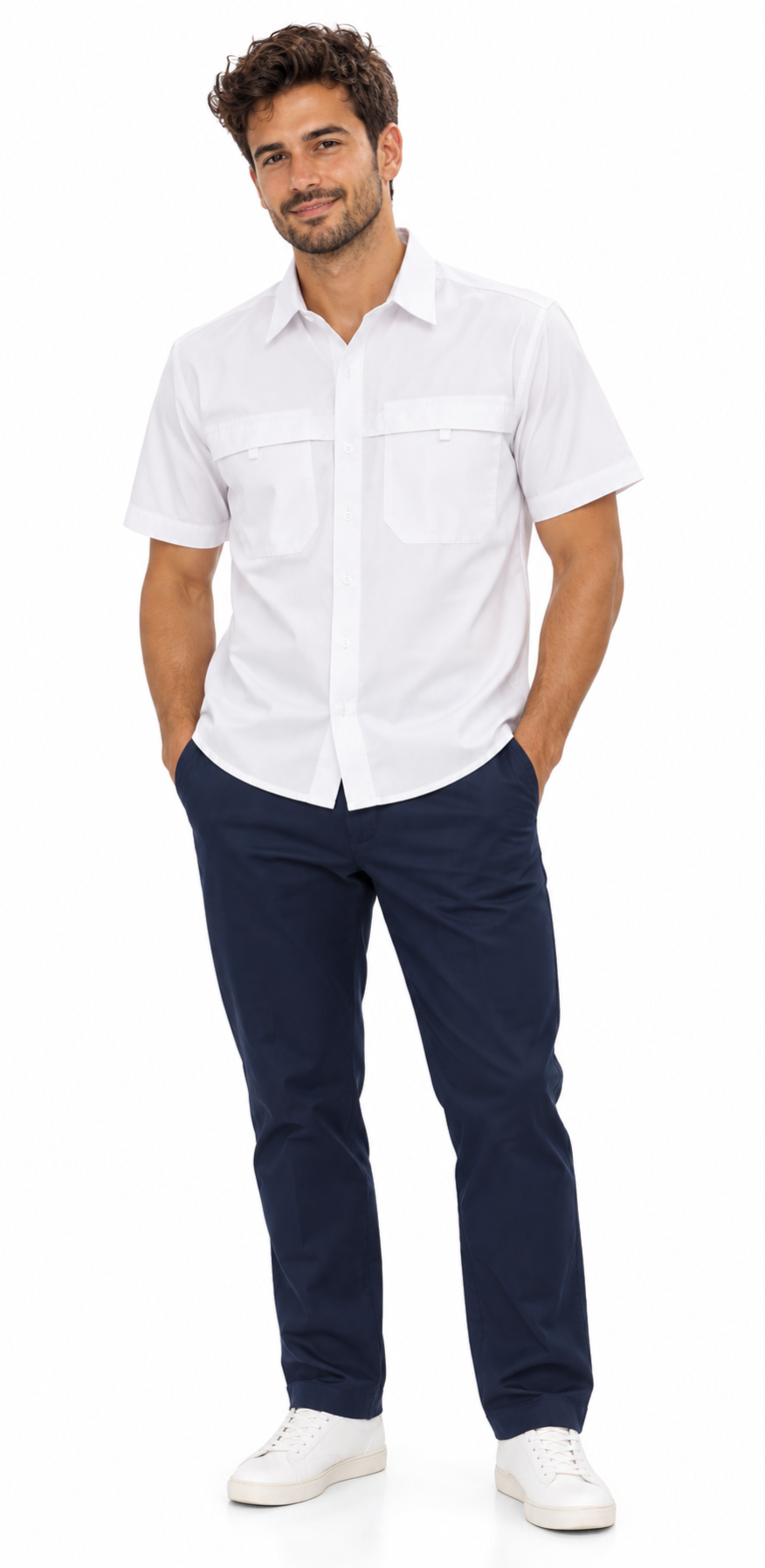 Modelo con uniforme Uniflomar