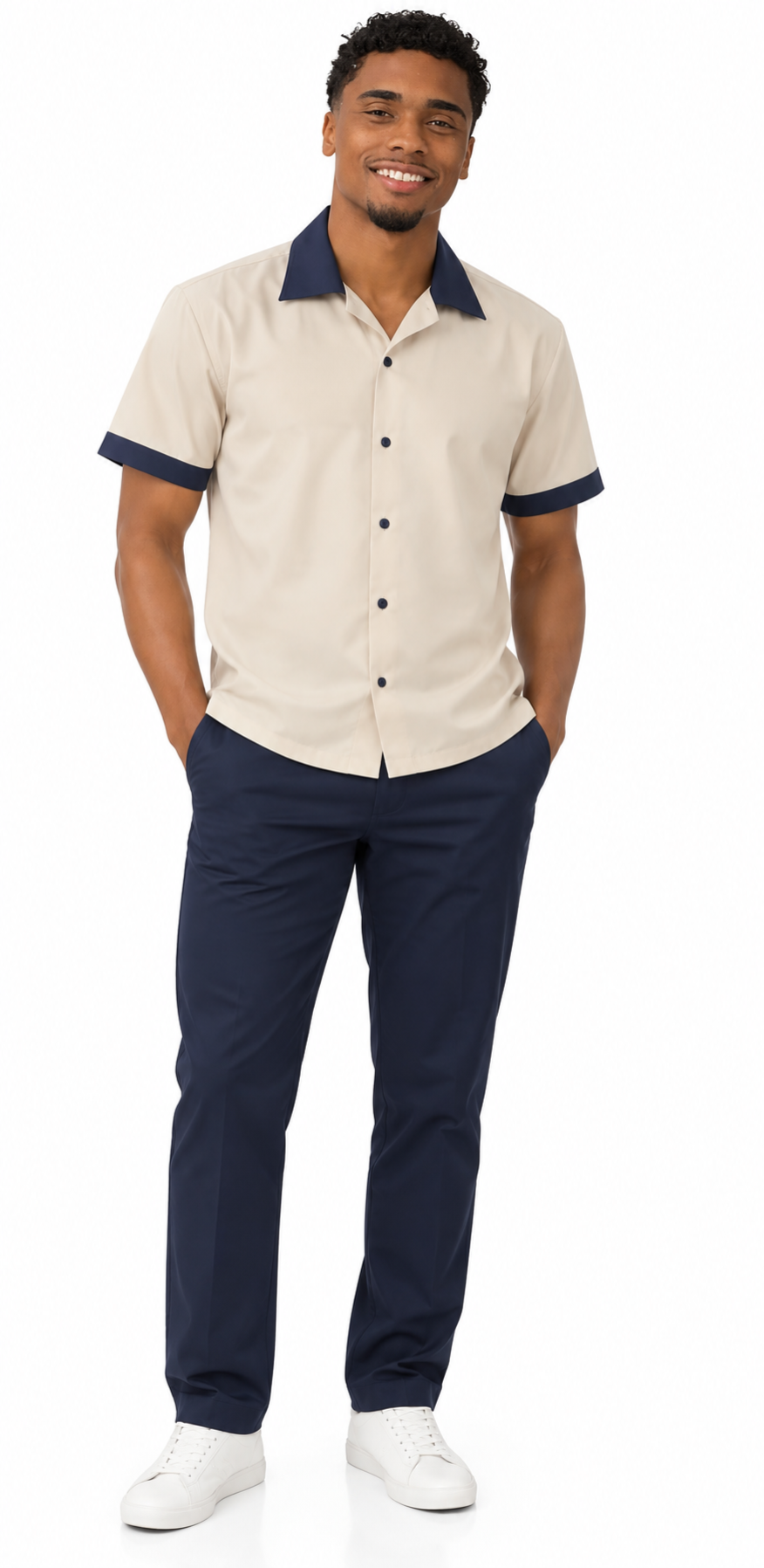 Modelo con uniforme Uniflomar