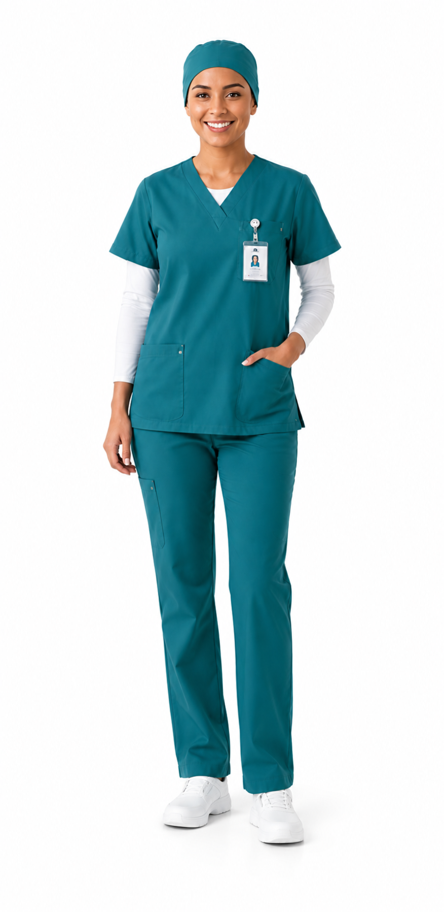 Modelo con uniforme Uniflomar