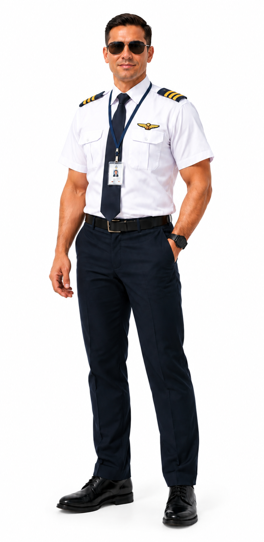 Modelo con uniforme Uniflomar